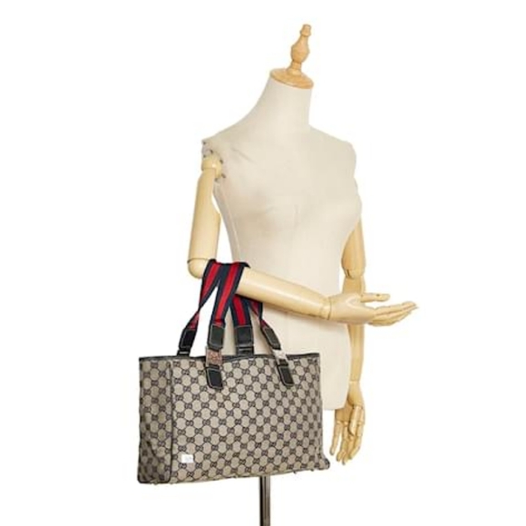 Authentic Gucci GG Monogram Supreme Sherry Web Pop Tote Bag - Picture 11 of 11